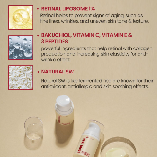KSECRET Seoul 1988 Cream  Retinal Liposome 1% + Fermented Rice – 50ml