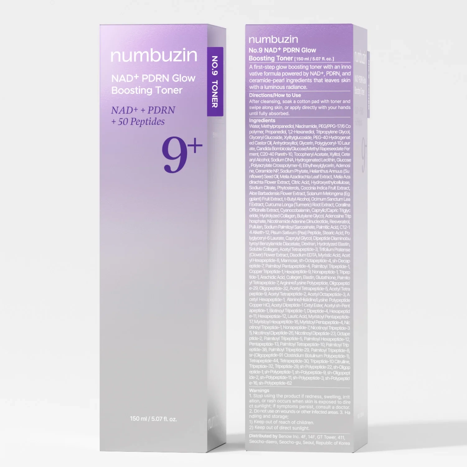 NUMBUZIN No.9 NAD+ PDRN Glow Boosting Toner - 150ml