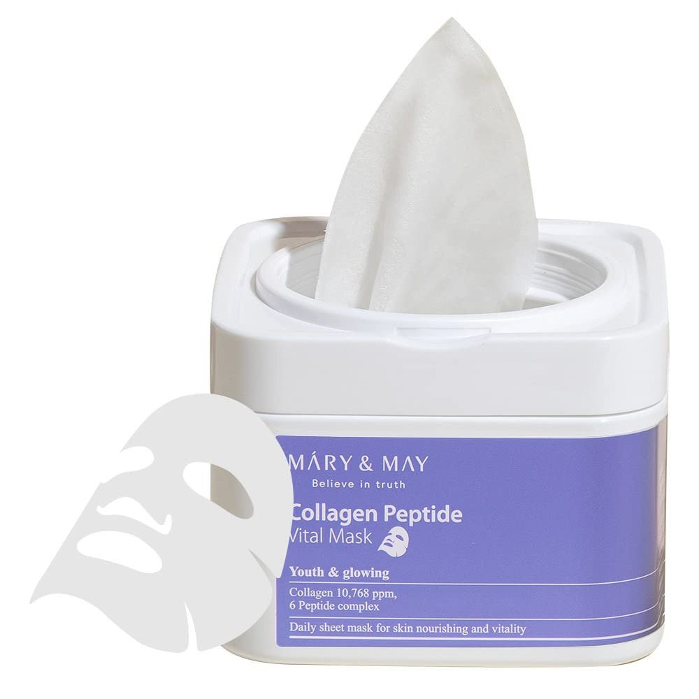 MARY & MAY Collagen Peptide Vital Mask 30 sheets - 400ml
