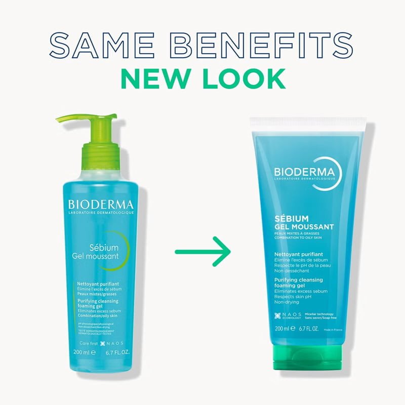 Bioderma Sébium Gel Moussant Purifying Cleansing Foaming Gel for Combination & Oily Skin 200ml