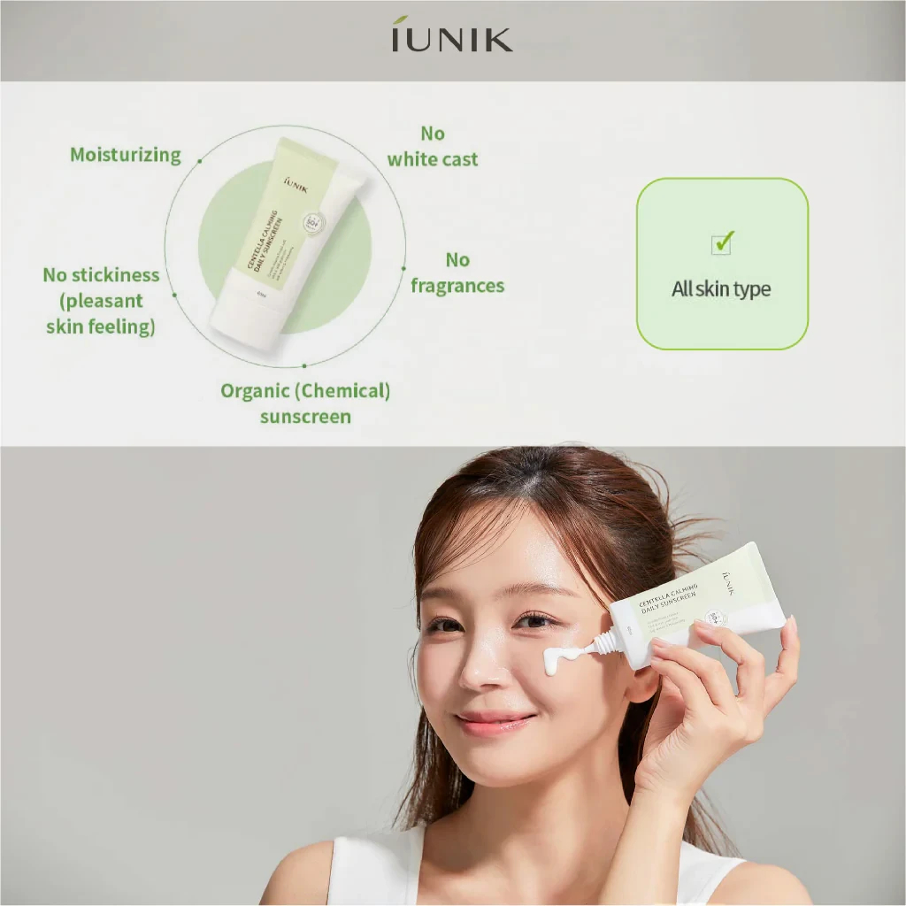 IUNIK Centella Calming Daily Sunscreen - 60ml