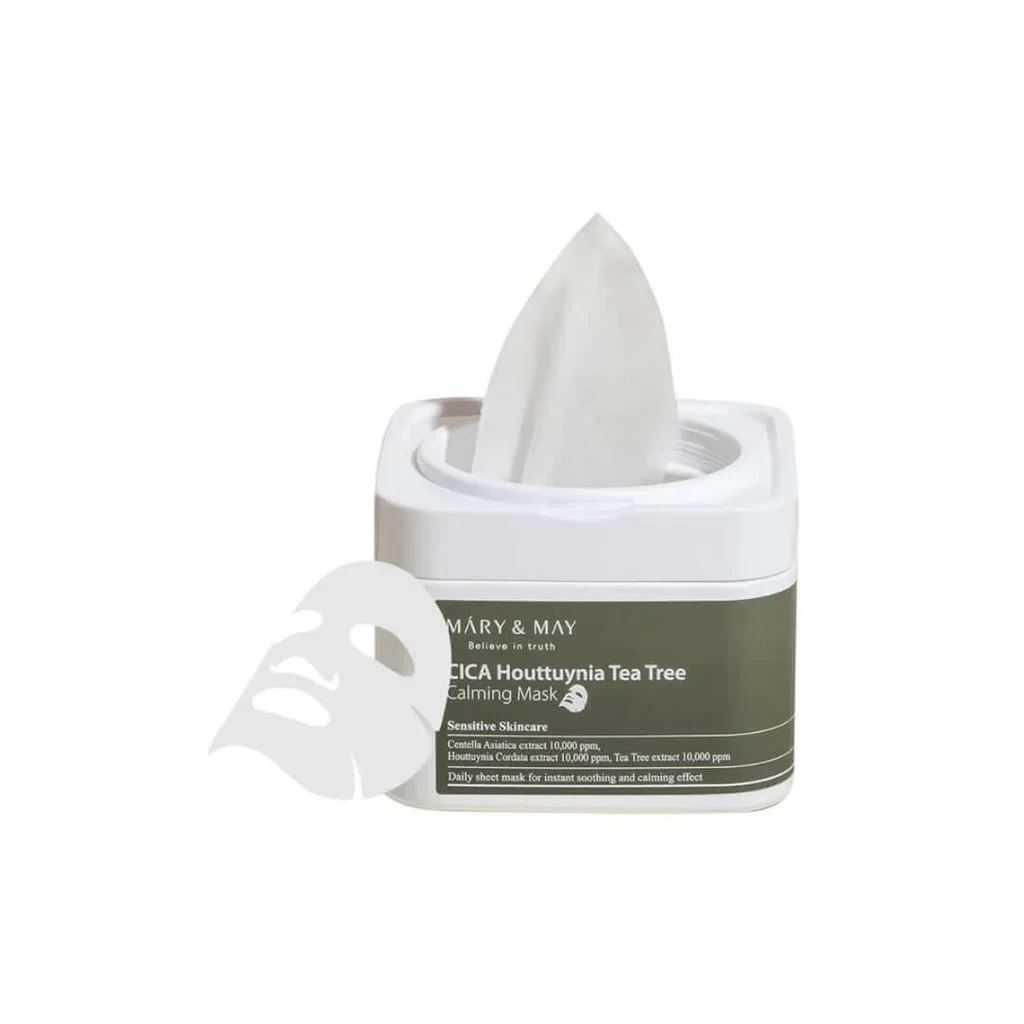 MARY & MAY Cica Houttuynia Tea Tree Calming Mask 30 sheets - 400ml
