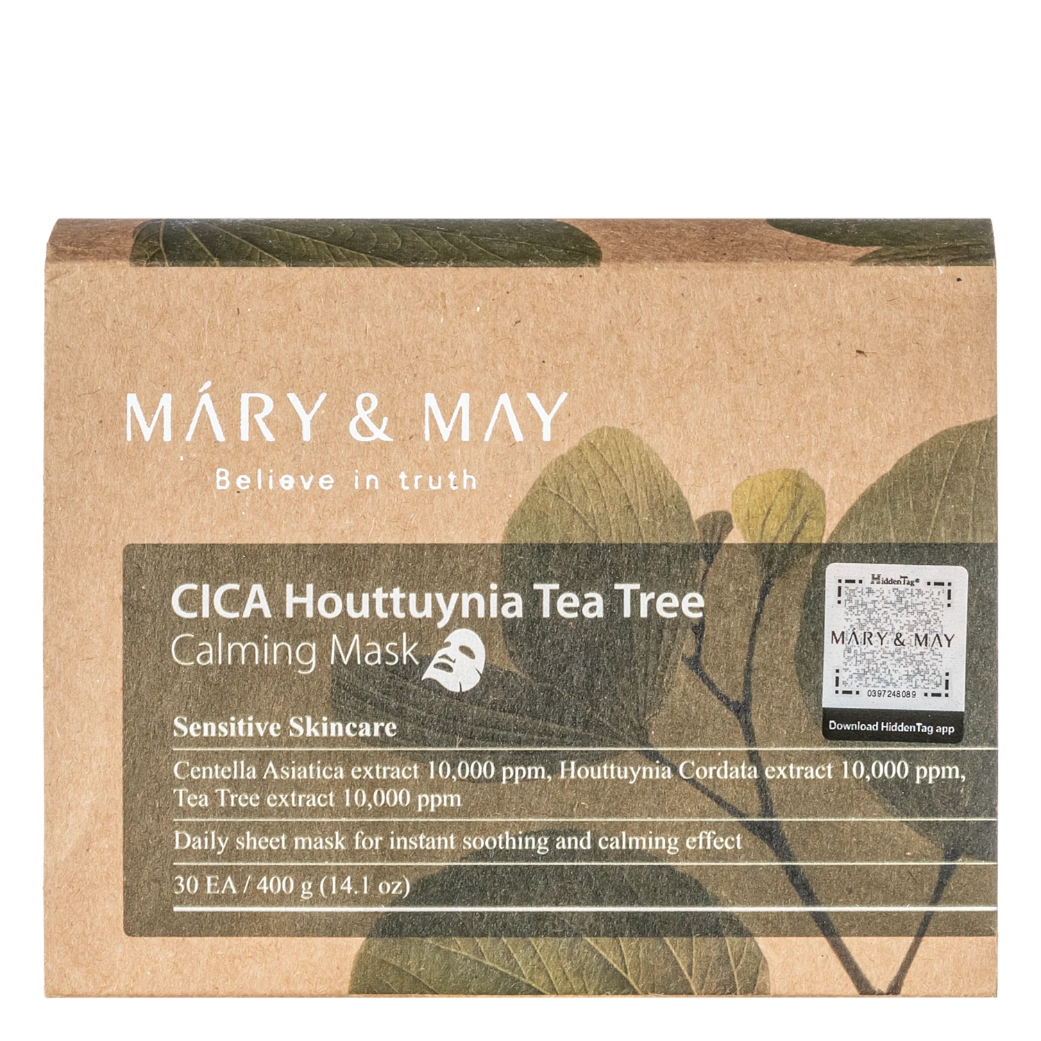 MARY & MAY Cica Houttuynia Tea Tree Calming Mask 30 sheets - 400ml