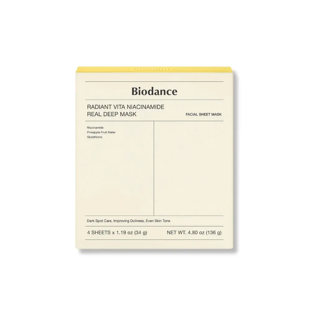 BIODANCE  Radiant vita Niacinamide Real Deep Mask (4ea)