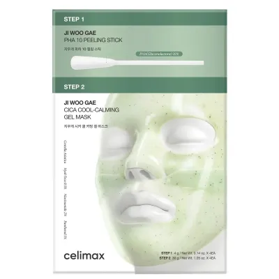 CELIMAX  Ji Woo Gae Cica PHA Peel 2-Step Gel Mask (4ea)